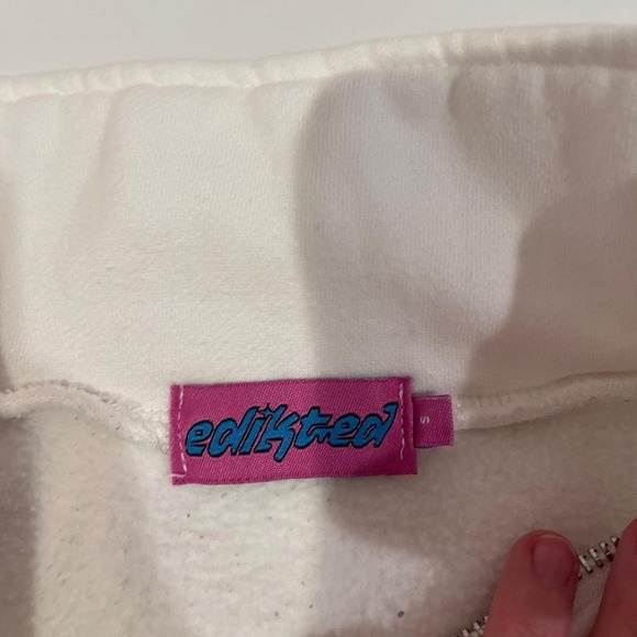 edikted white quarter zip hoodie small - Picture 4 of 7